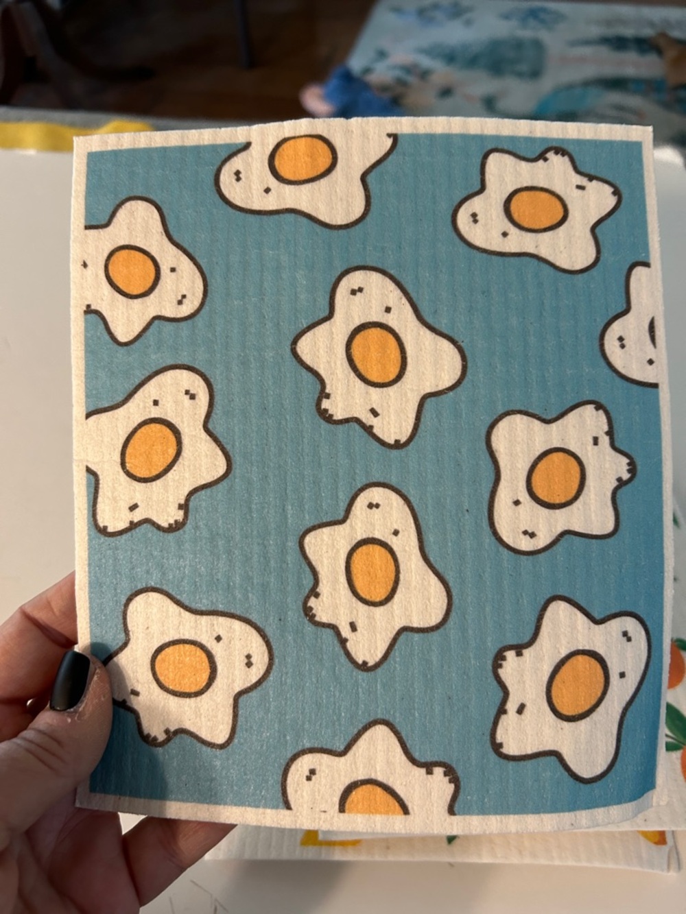 ❌LAST CALL❌ Swedish dishcloth collection NEW lemon, orange and egg patterns - Picture 4 of 6